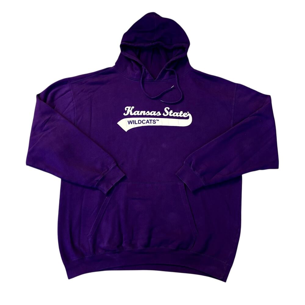 Vintage Victory Sports Purple Kansas State Wildcats Hoodie Mens Size 2XL
